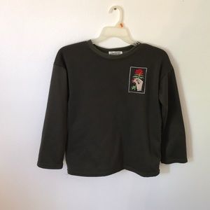 Olive green - Graphic Rose Sweater